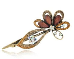 健祥促銷特價花朵發夾 金屬水鉆抓夾盤發飾品評測與購買指南